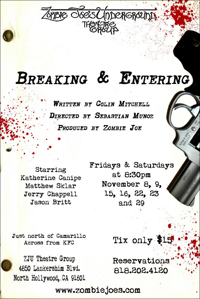 Colin MacKenzie Mitchell: Breaking & Entering (poster)